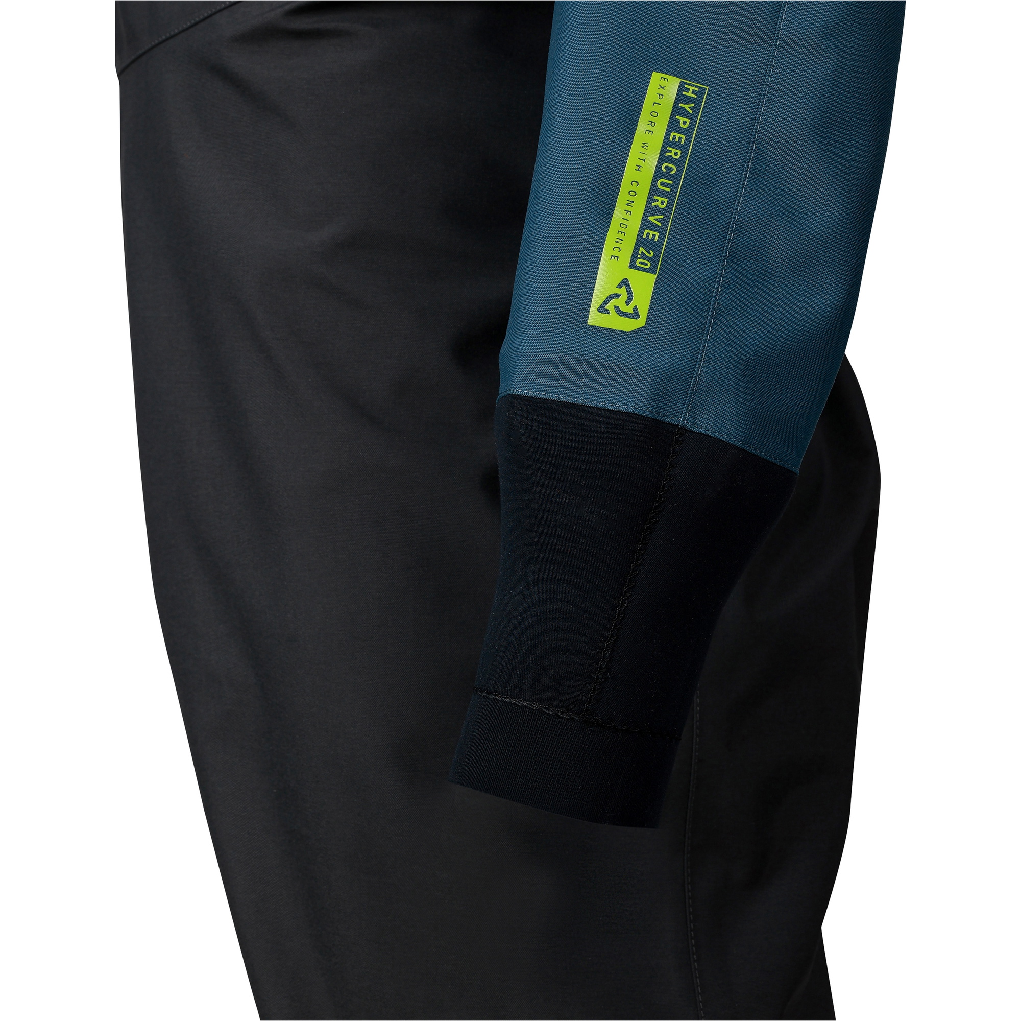2026 Typhoon Hypercurve 2.0 Back Entry Drysuit With Fabric Socks 100209 - Teal / Grey